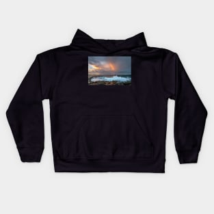 Sunset after storm, Point Cartwright, Sunshine Coast Kids Hoodie